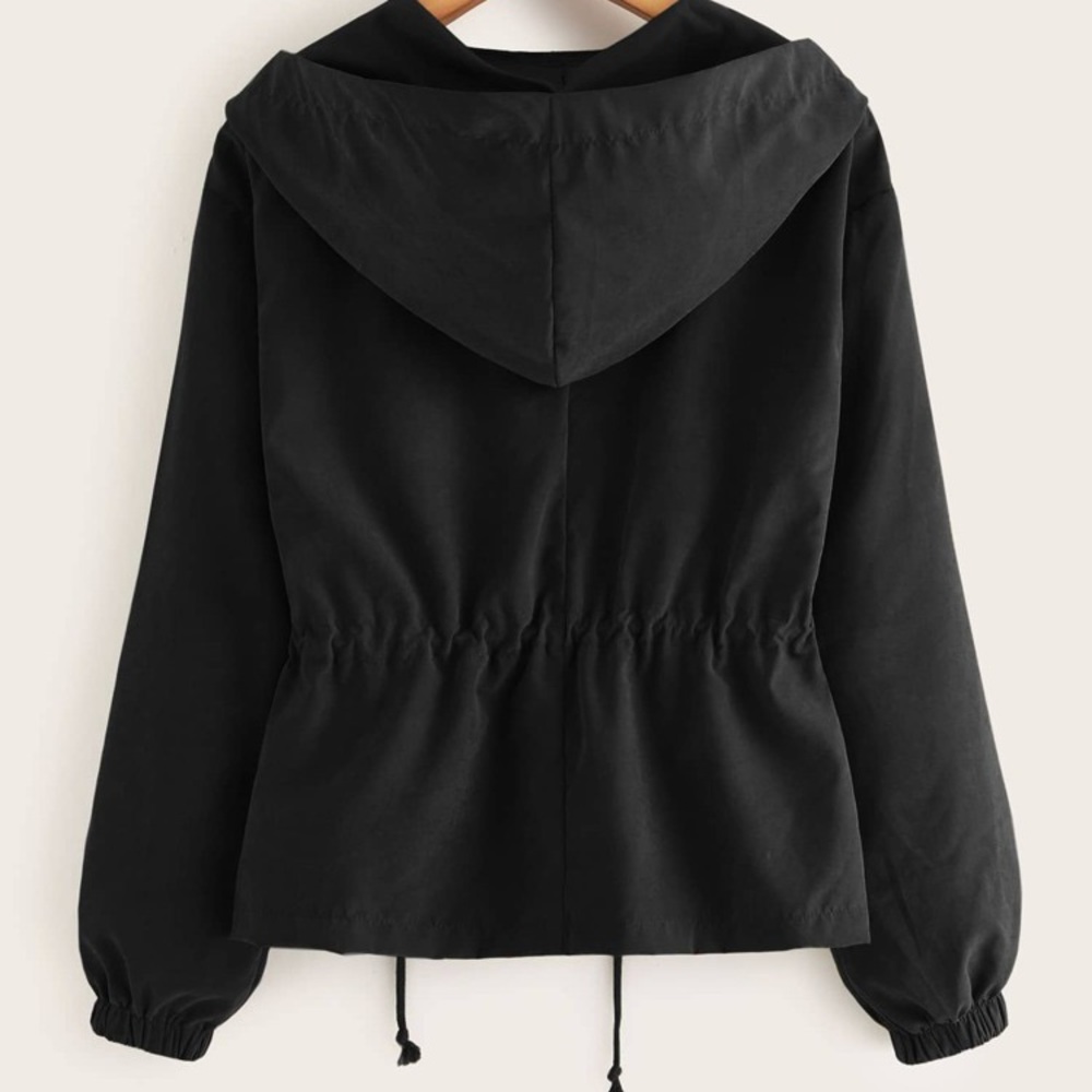 Black drawstring jacket - Picture 2 of 2